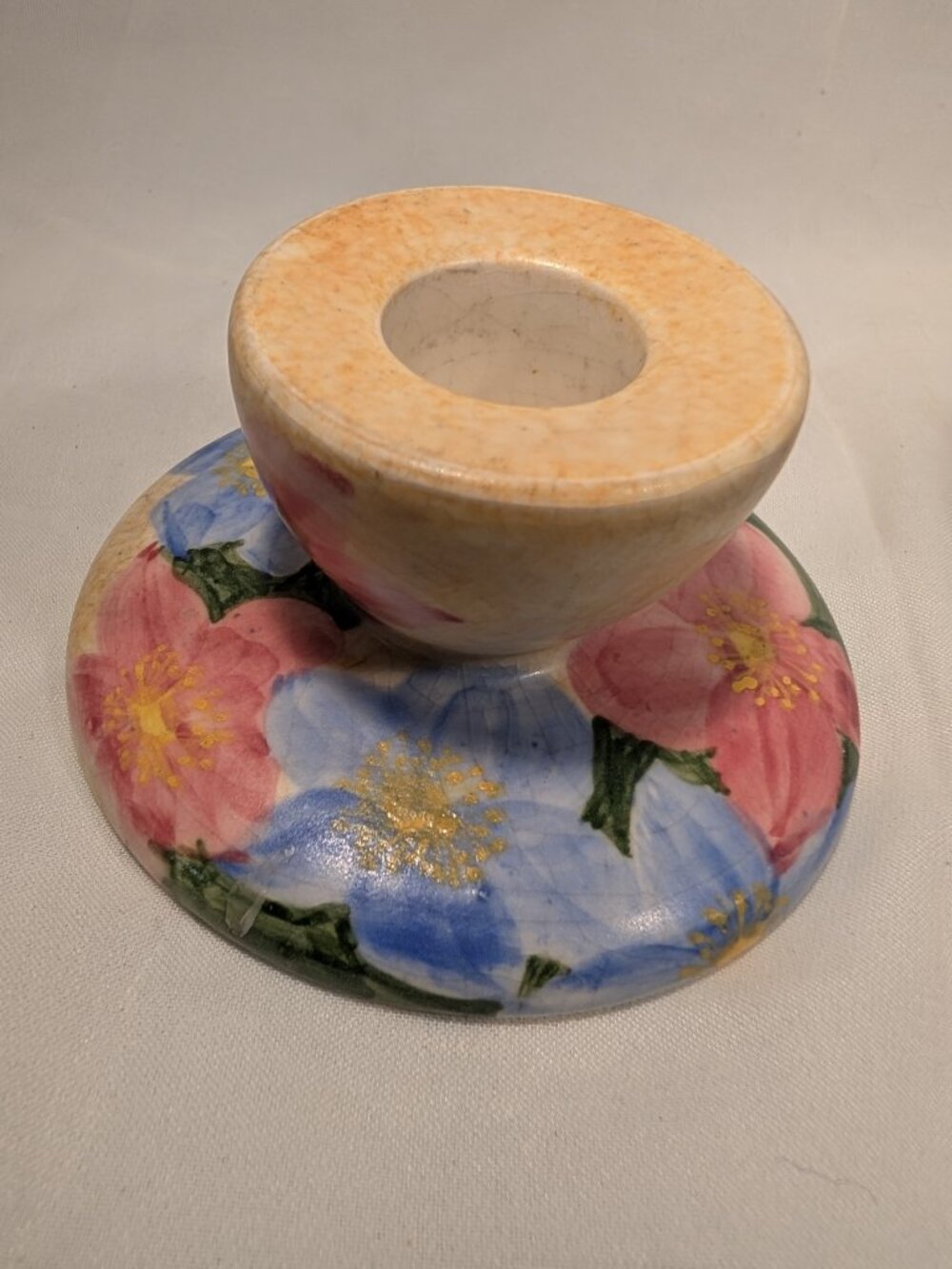 RADFORD Hand Painted Candlesticks        Beautiful Florals - Picture 4 of 9